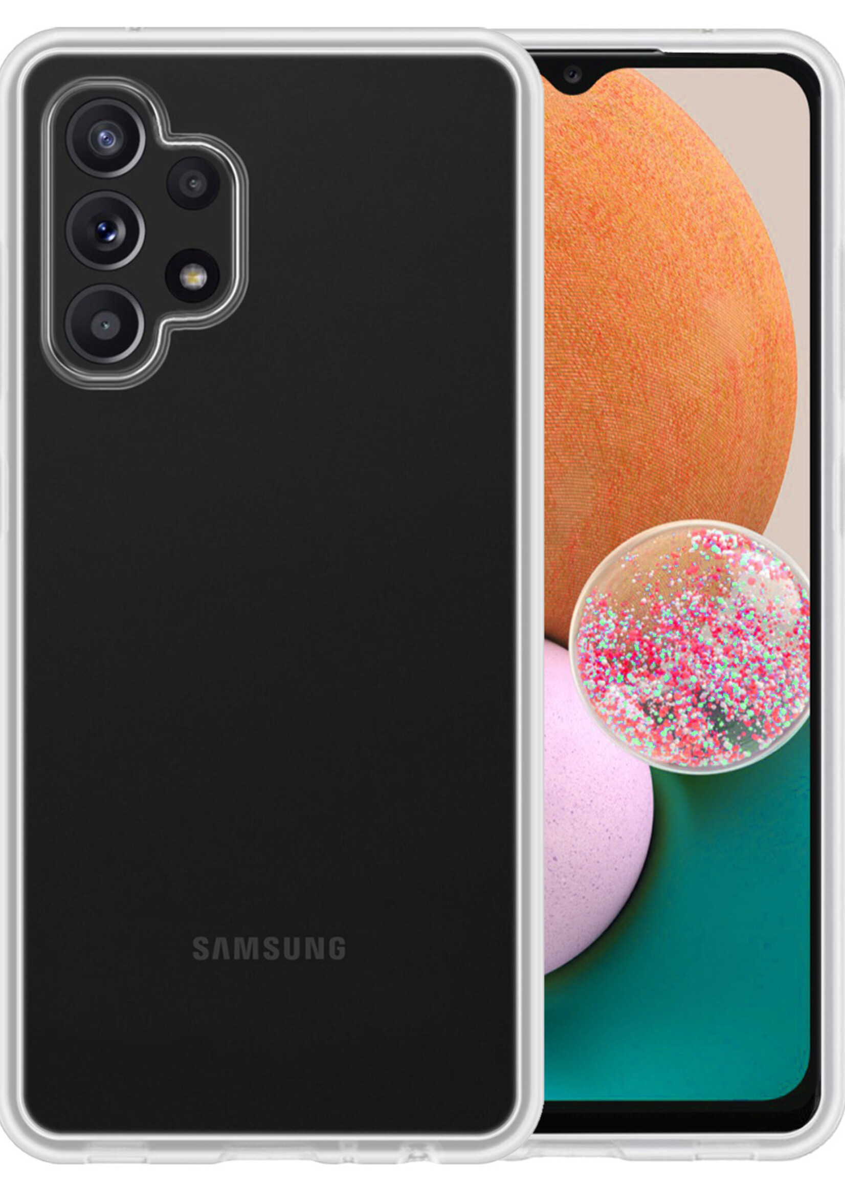 LUQ Hoesje Geschikt voor Samsung A13 4G Hoesje Siliconen Case - Hoes Geschikt voor Samsung Galaxy A13 4G Hoes Siliconen - Transparant