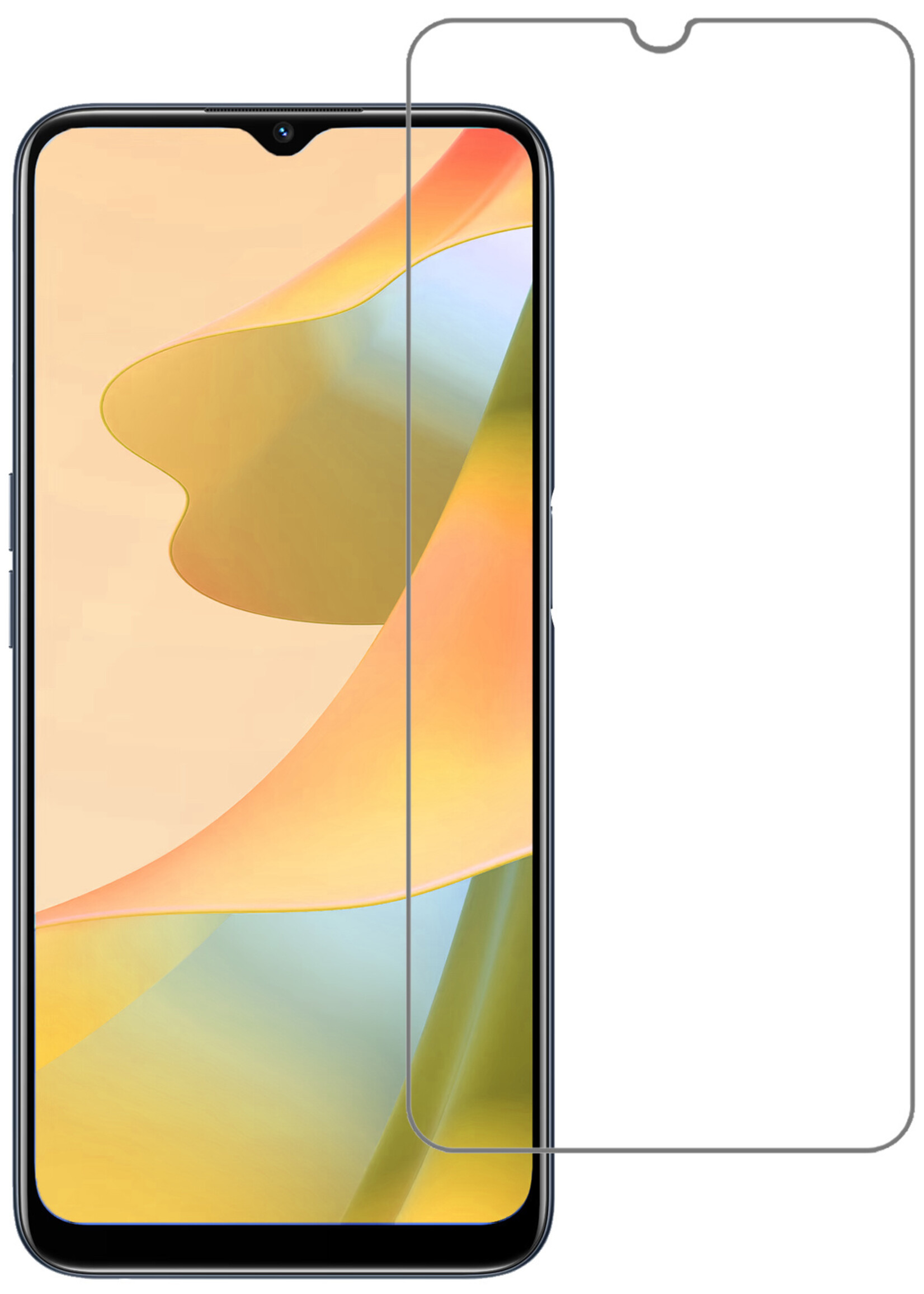 LUQ Screenprotector Geschikt voor OPPO A16 Screenprotector Beschermglas Gehard Glas - Screenprotector Geschikt voor OPPO A16 Screenprotector Glas
