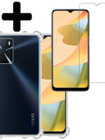 LUQ LUQ OPPO A16 Hoesje Shockproof Met Screenprotector