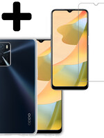 LUQ LUQ OPPO A16 Hoesje Siliconen Met Screenprotector - Transparant
