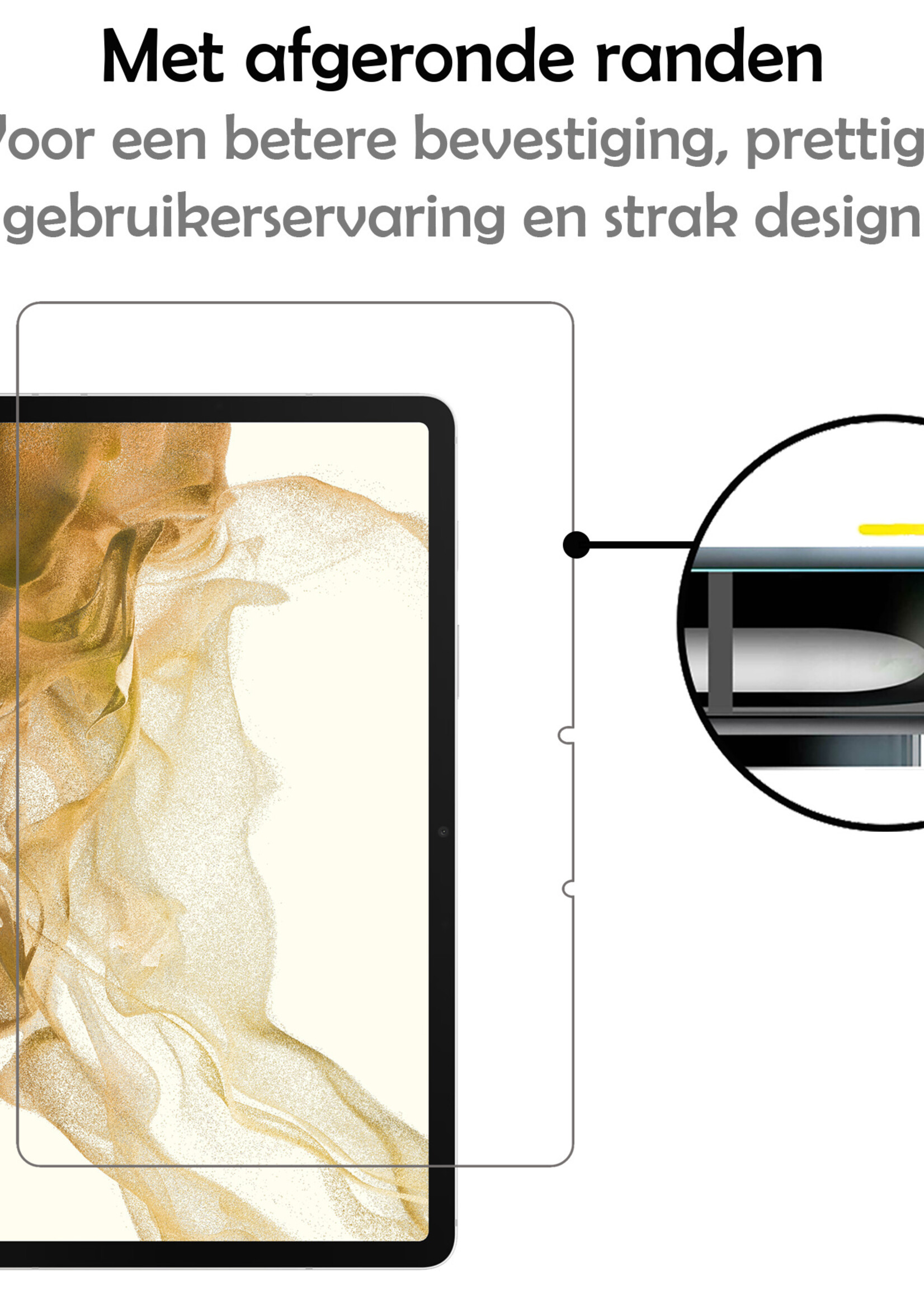 LUQ Screenprotector Geschikt voor Samsung Galaxy Tab S8 Screenprotector Bescherm Glas Tempered Glass Screen Protector - Screen Protector Geschikt voor Samsung Galaxy Tab S8 Screenprotector