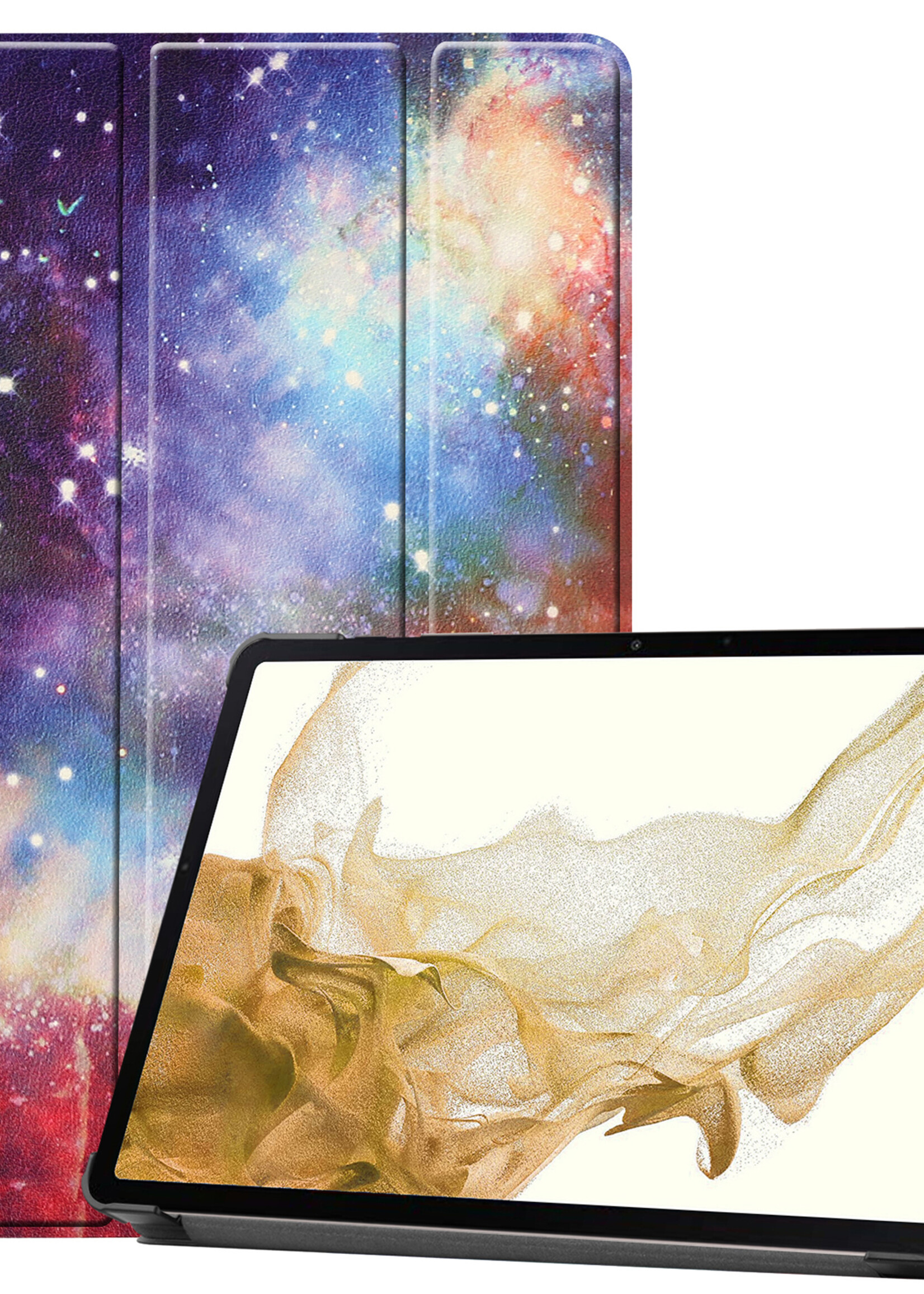 LUQ Hoes Geschikt voor Samsung Galaxy Tab S8 Plus Hoes Luxe Hoesje Book Case - Hoesje Geschikt voor Samsung Tab S8 Plus Hoes Cover - Galaxy