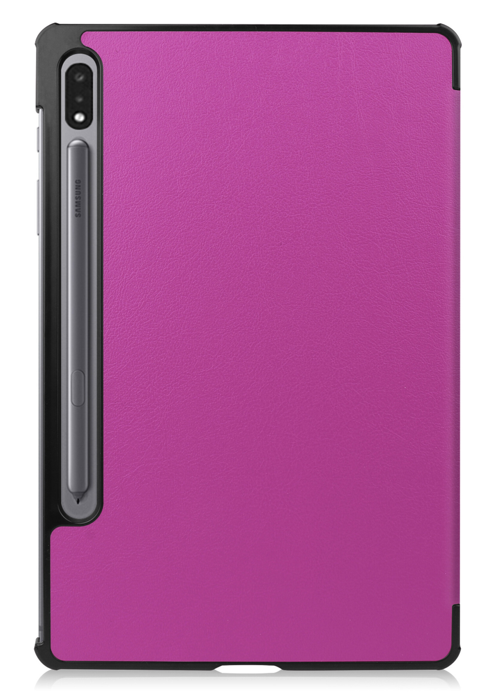 LUQ Hoes Geschikt voor Samsung Galaxy Tab S8 Plus Hoes Luxe Hoesje Book Case - Hoesje Geschikt voor Samsung Tab S8 Plus Hoes Cover - Paars