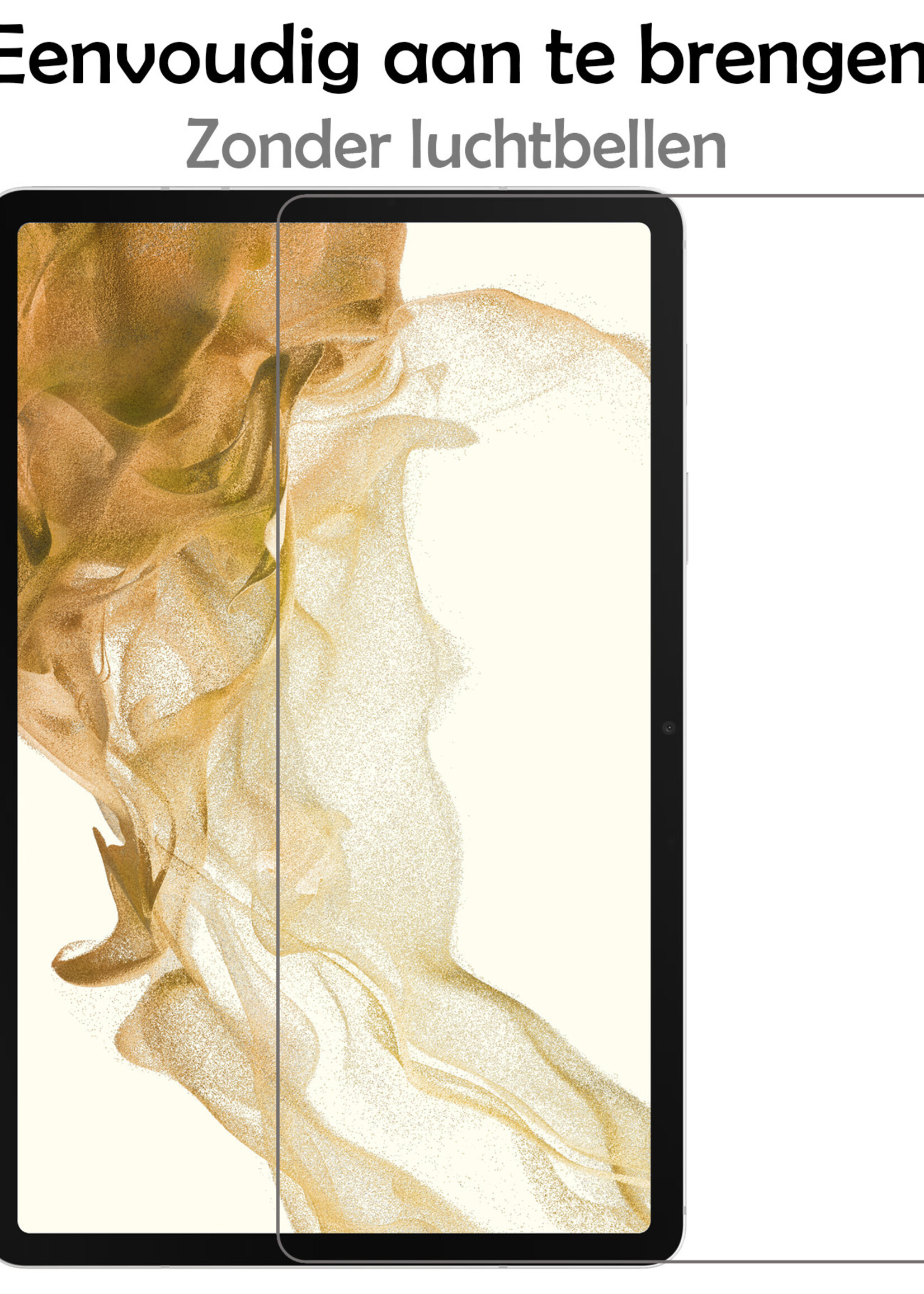 Hoes Geschikt voor Samsung Galaxy Tab S8 Plus Hoes Luxe Hoesje Book Case Met Screenprotector - Hoesje Geschikt voor Samsung Tab S8 Plus Hoes Cover - Don't Touch Me