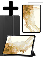 LUQ LUQ Samsung Galaxy Tab S8 Ultra Hoes Met Screenprotector - Zwart
