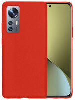LUQ LUQ Xiaomi 12 Hoesje Siliconen - Rood