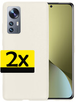 LUQ LUQ Xiaomi 12 Hoesje Siliconen - Wit - 2 PACK