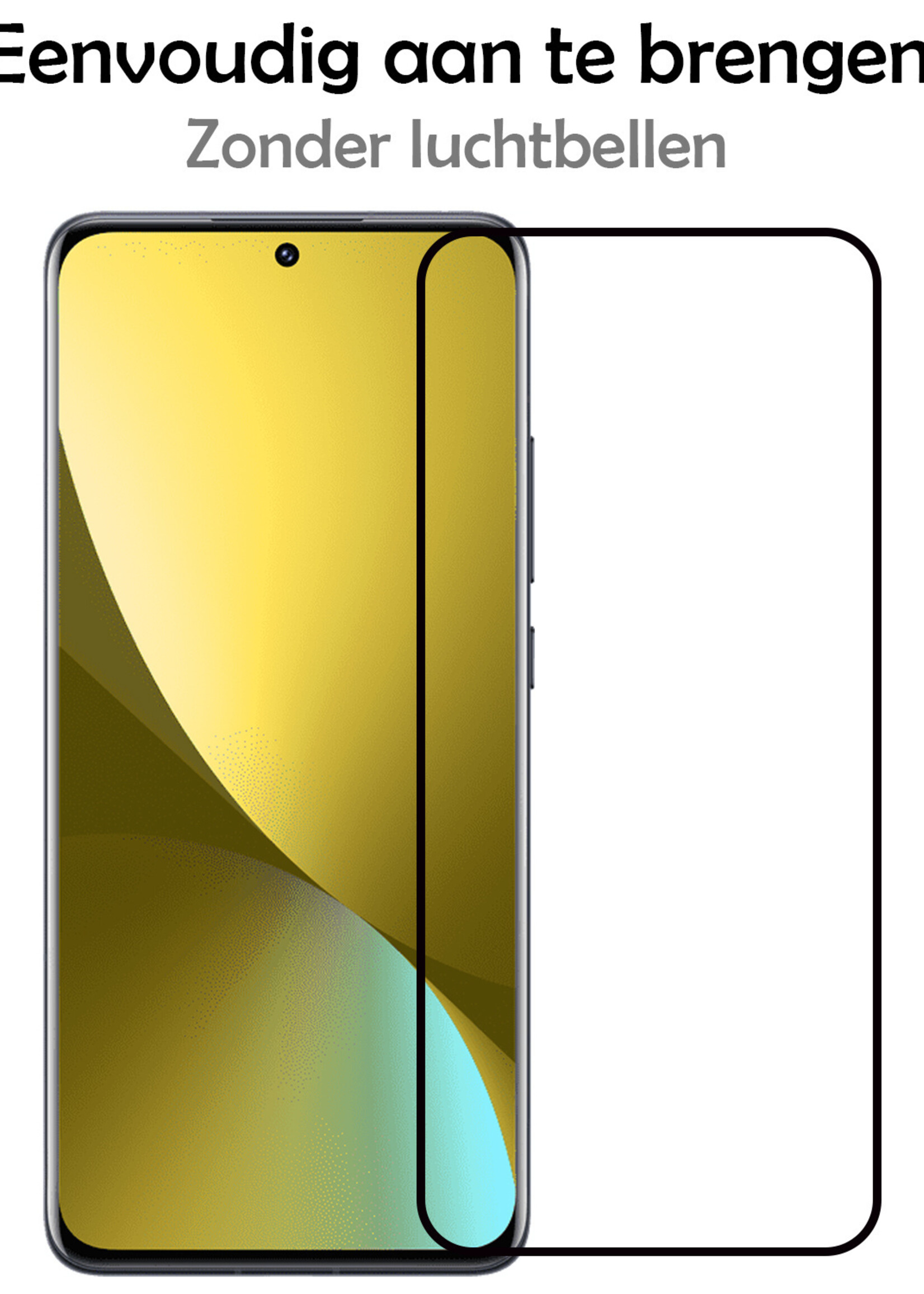 LUQ Screenprotector Geschikt voor Xiaomi 12X Screenprotector Glas Full Cover - Screenprotector Geschikt voor Xiaomi 12X Screenprotector Full Cover - 2 Stuks