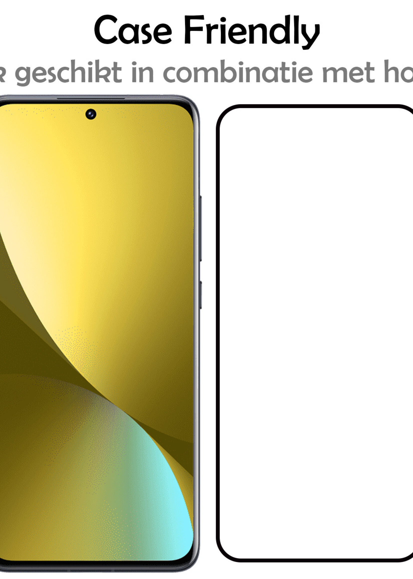 LUQ Screenprotector Geschikt voor Xiaomi 12X Screenprotector Glas Full Cover - Screenprotector Geschikt voor Xiaomi 12X Screenprotector Full Cover - 2 Stuks