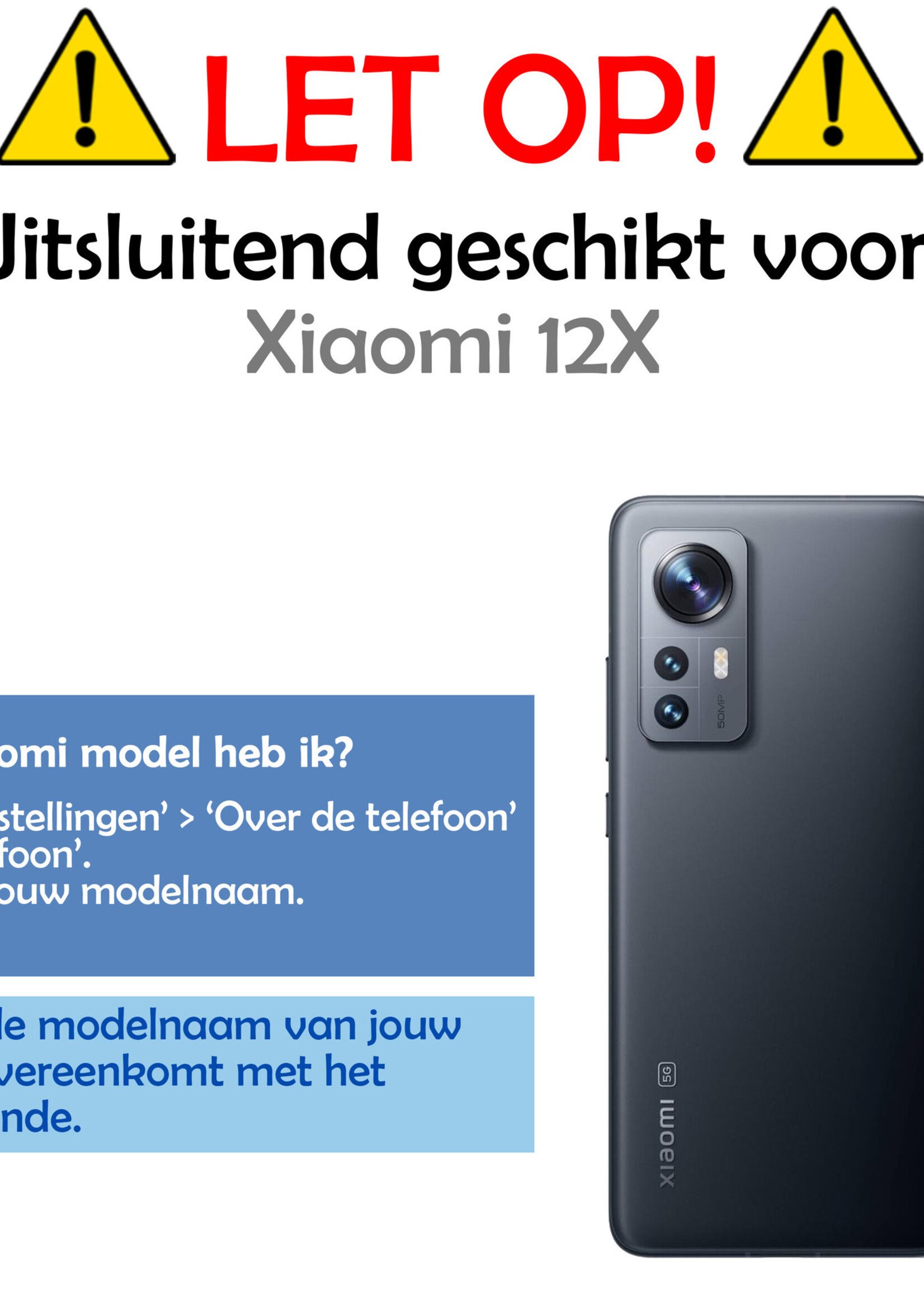 LUQ Hoesje Geschikt voor Xiaomi 12X Hoesje Siliconen Case - Hoes Geschikt voor Xiaomi 12X Hoes Siliconen - Zwart