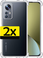 LUQ LUQ Xiaomi 12 Pro Hoesje Shockproof - Transparant - 2 PACK