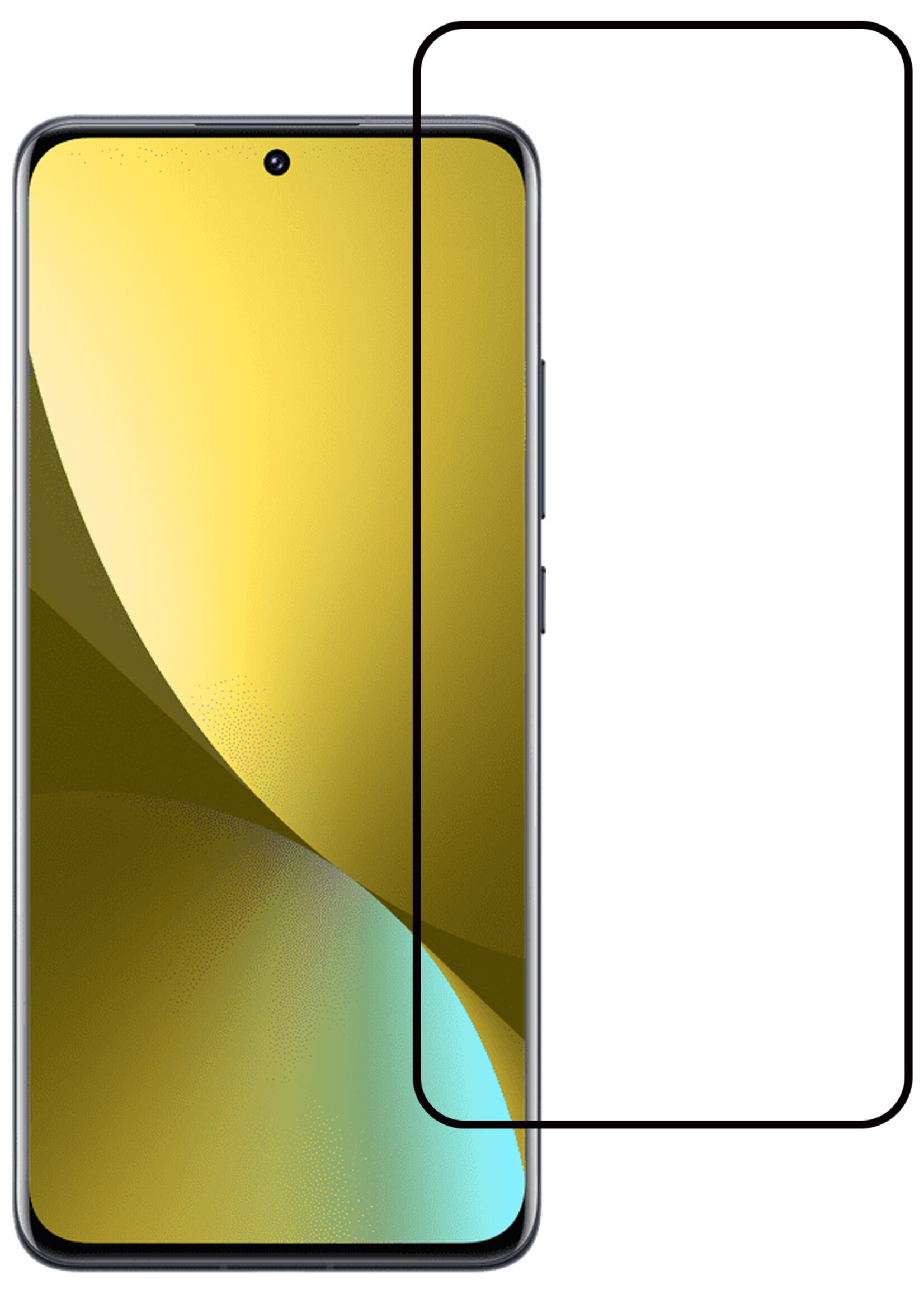 LUQ Screenprotector Geschikt voor Xiaomi 12 Pro Screenprotector Glas Full Cover - Screenprotector Geschikt voor Xiaomi 12 Pro Screenprotector Full Cover