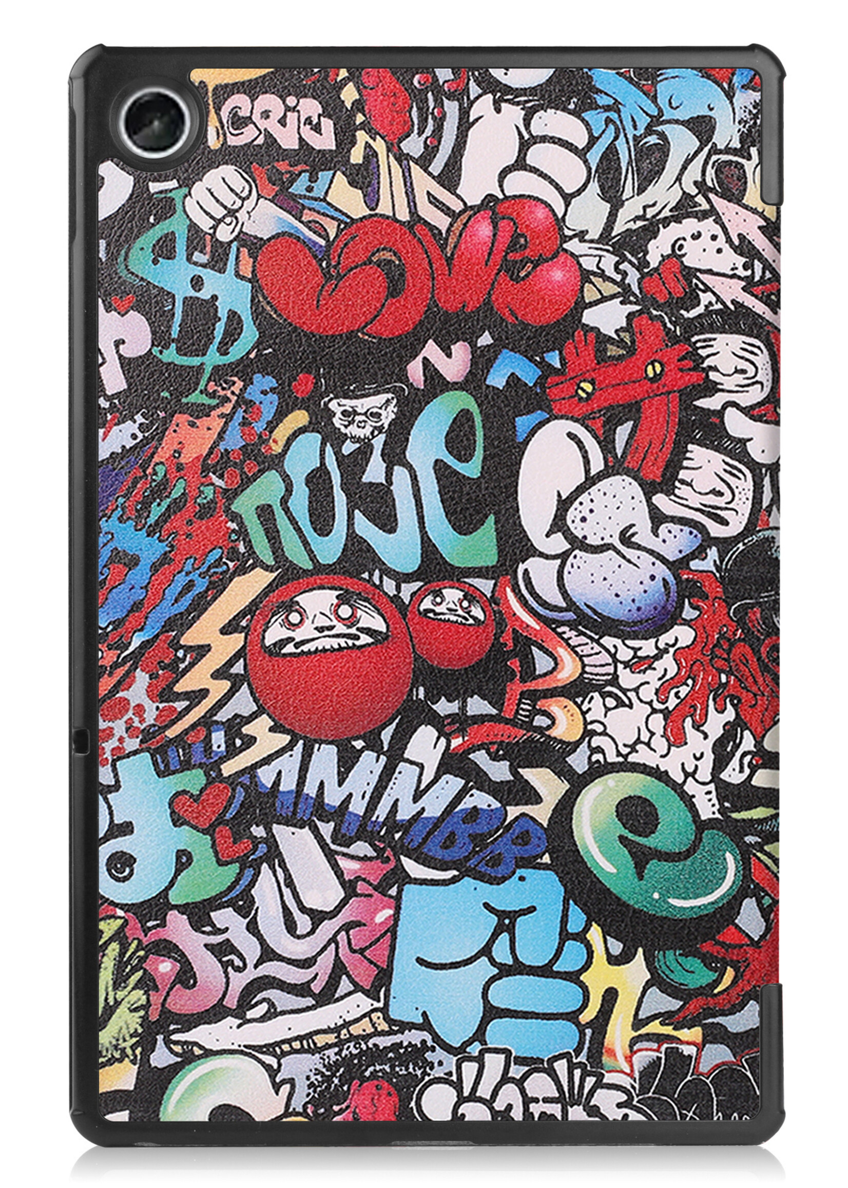 LUQ Hoes Geschikt voor Lenovo Tab M10 Plus 3rd Gen Hoes Luxe Hoesje Book Case - Hoesje Geschikt voor Lenovo Tab M10 Plus (3e Gen) Hoes Cover - Graffity