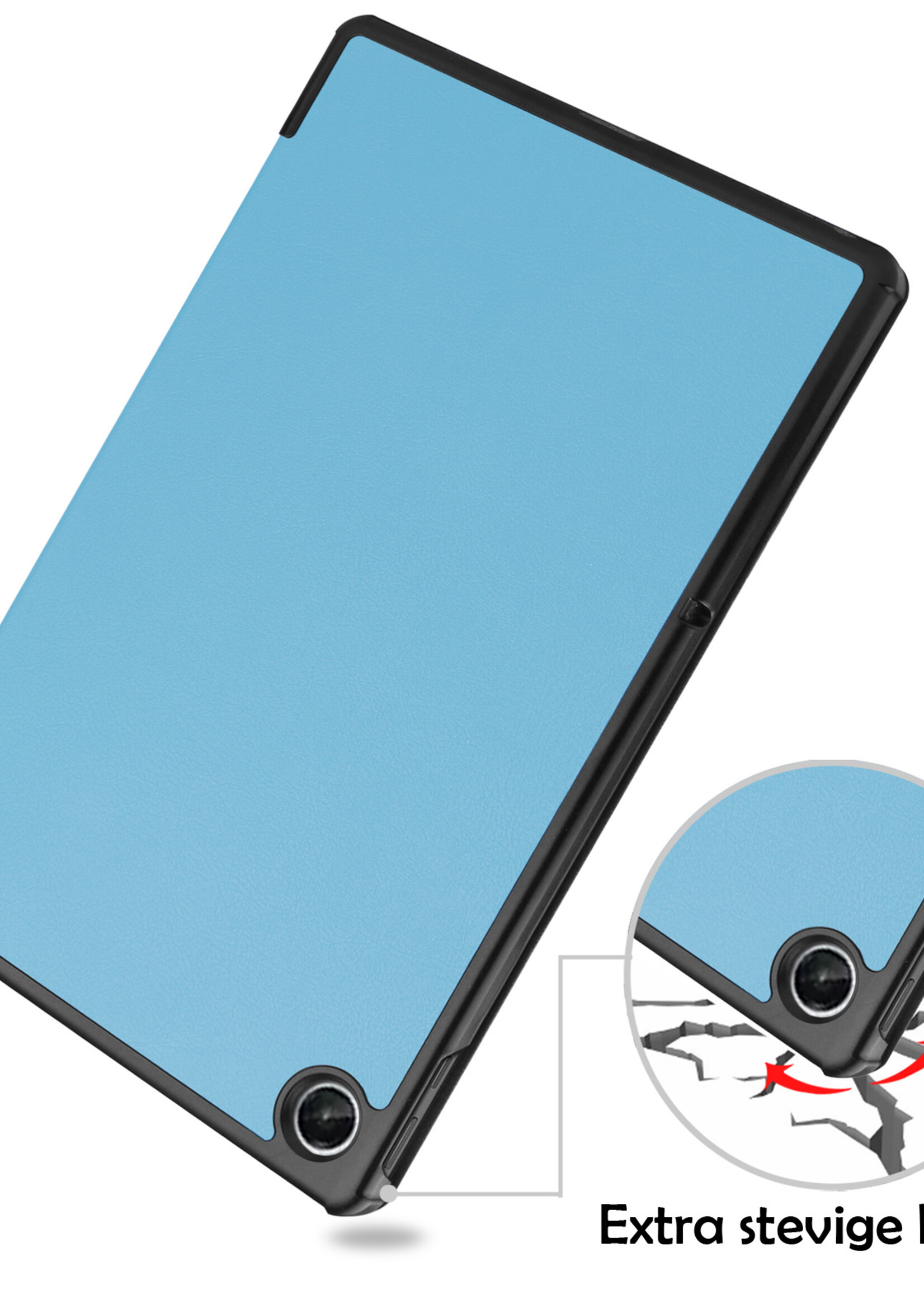 LUQ Hoes Geschikt voor Lenovo Tab M10 Plus 3rd Gen Hoes Luxe Hoesje Book Case - Hoesje Geschikt voor Lenovo Tab M10 Plus (3e Gen) Hoes Cover - Lichtblauw