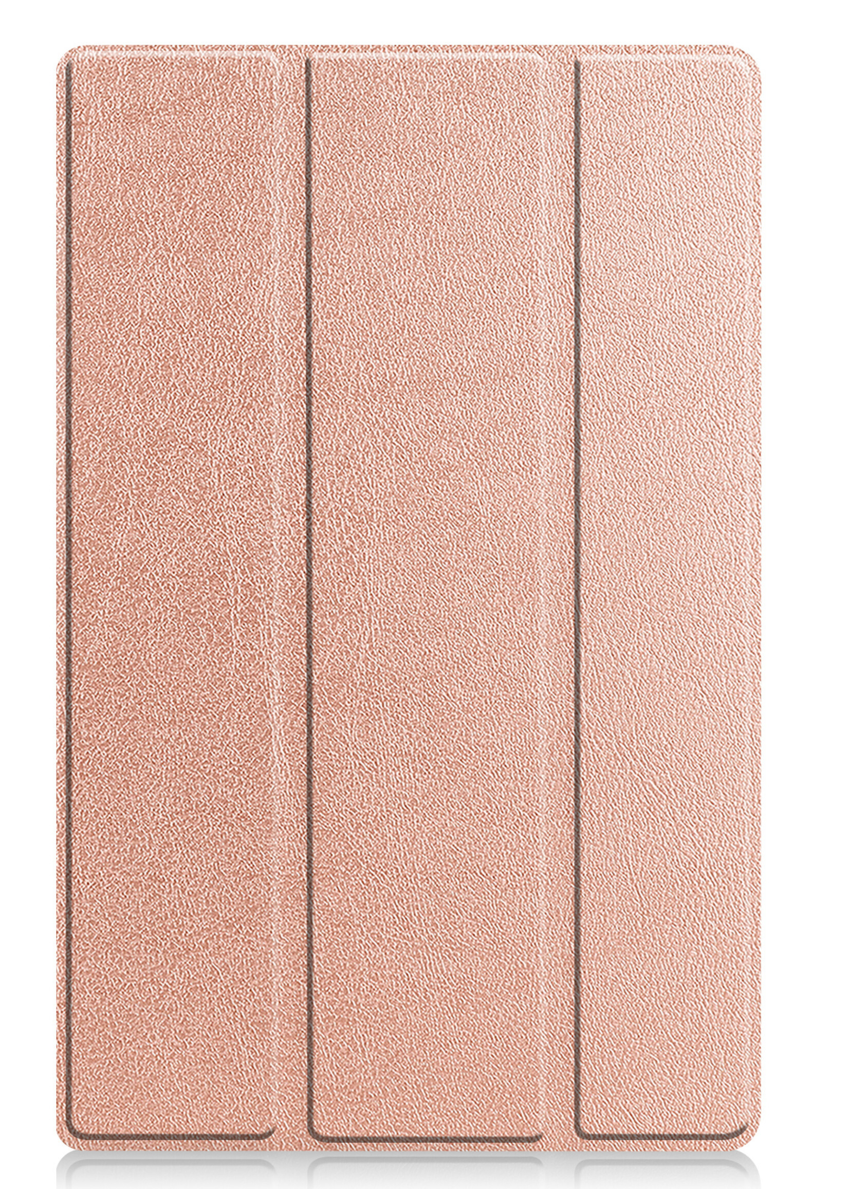 LUQ Hoes Geschikt voor Lenovo Tab M10 Plus 3rd Gen Hoes Luxe Hoesje Book Case - Hoesje Geschikt voor Lenovo Tab M10 Plus (3e Gen) Hoes Cover - Rosé goud