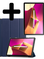 LUQ LUQ Lenovo Tab M10 Plus (3e generatie) Hoes Met Screenprotector - Donkerblauw