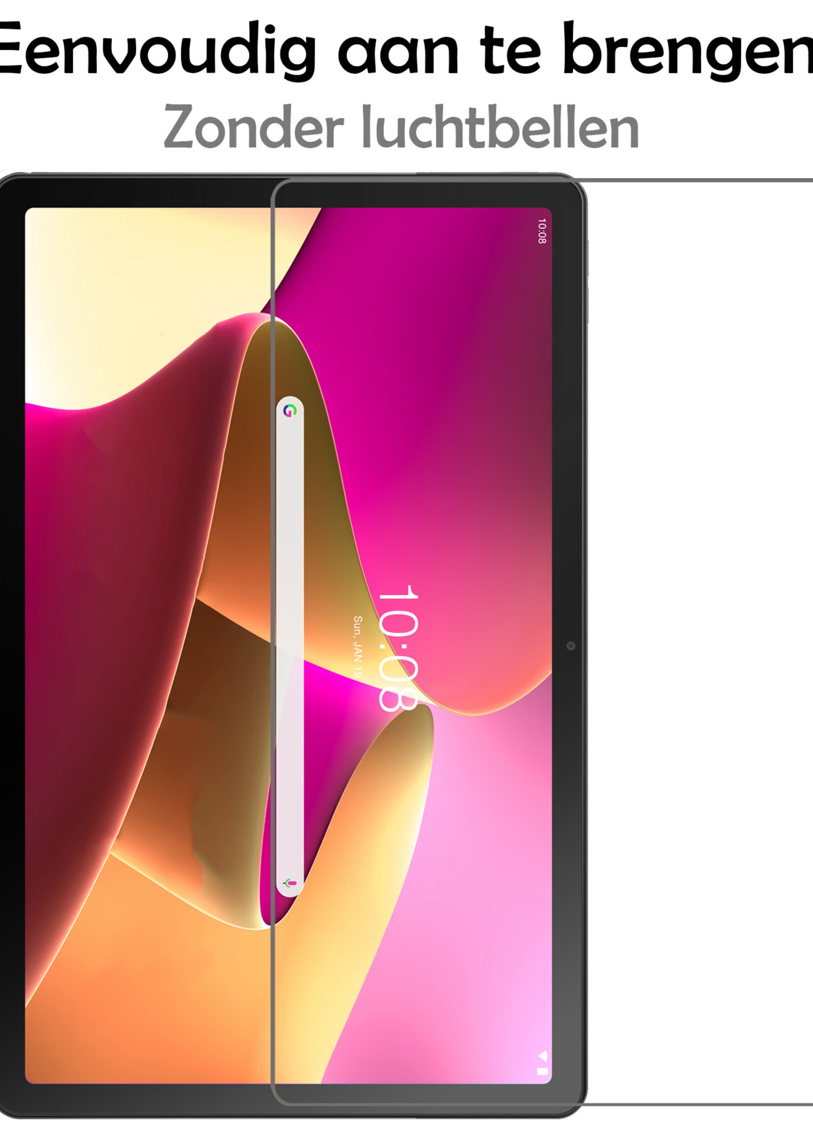 LUQ Hoes Geschikt voor Lenovo Tab M10 Plus 3rd Gen Hoes Luxe Hoesje Book Case Met Screenprotector - Hoesje Geschikt voor Lenovo Tab M10 Plus (3e Gen) Hoes Cover - Donkergroen