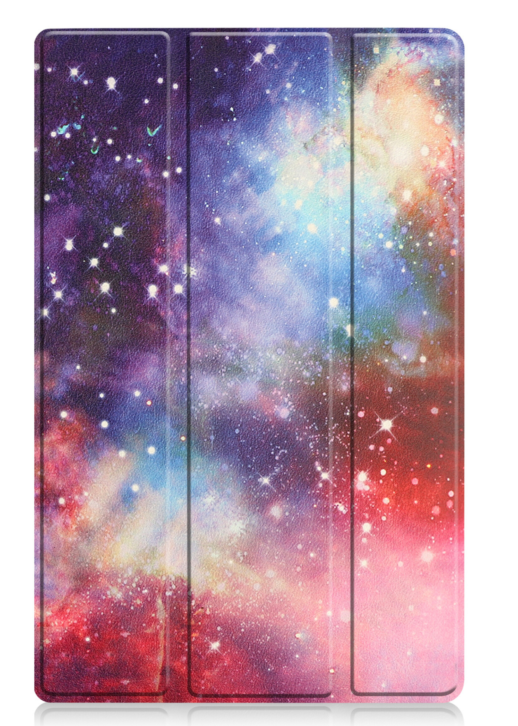 LUQ Hoes Geschikt voor Lenovo Tab M10 Plus 3rd Gen Hoes Luxe Hoesje Book Case Met Screenprotector - Hoesje Geschikt voor Lenovo Tab M10 Plus (3e Gen) Hoes Cover - Galaxy