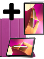 LUQ LUQ Lenovo Tab M10 Plus (3e generatie) Hoes Met Screenprotector - Paars