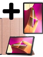 LUQ LUQ Lenovo Tab M10 Plus (3e generatie) Hoes Met Screenprotector - Rose Goud