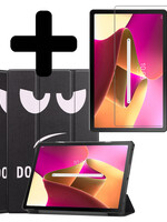 LUQ LUQ Lenovo Tab M10 Plus (3e generatie) Hoes Met Screenprotector - Don't touch me