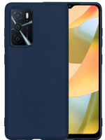LUQ LUQ OPPO A16s Hoesje Siliconen - Donkerblauw