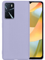 LUQ LUQ OPPO A16s Hoesje Siliconen - Lila