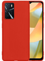 LUQ LUQ OPPO A16s Hoesje Siliconen - Rood