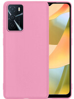 LUQ LUQ OPPO A16s Hoesje Siliconen - Lichtroze