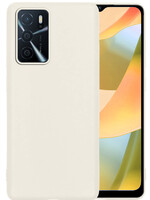 LUQ LUQ OPPO A16s Hoesje Siliconen - Wit