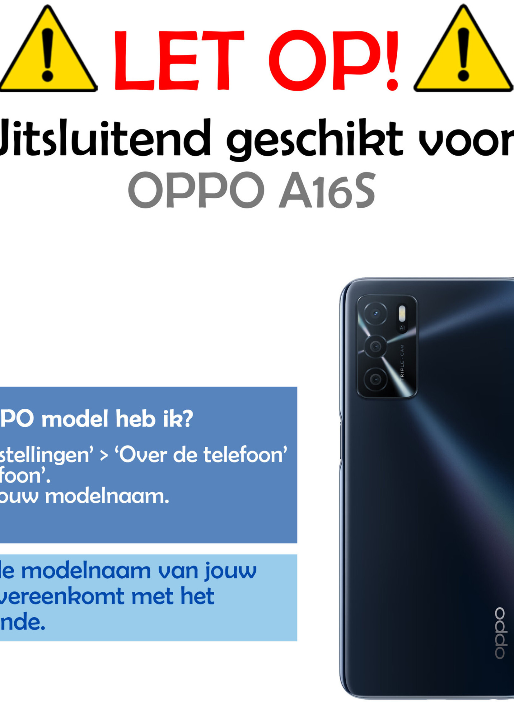 LUQ Hoesje Geschikt voor OPPO A16s Hoesje Siliconen Case - Hoes Geschikt voor OPPO A16s Hoes Siliconen - Donkerblauw