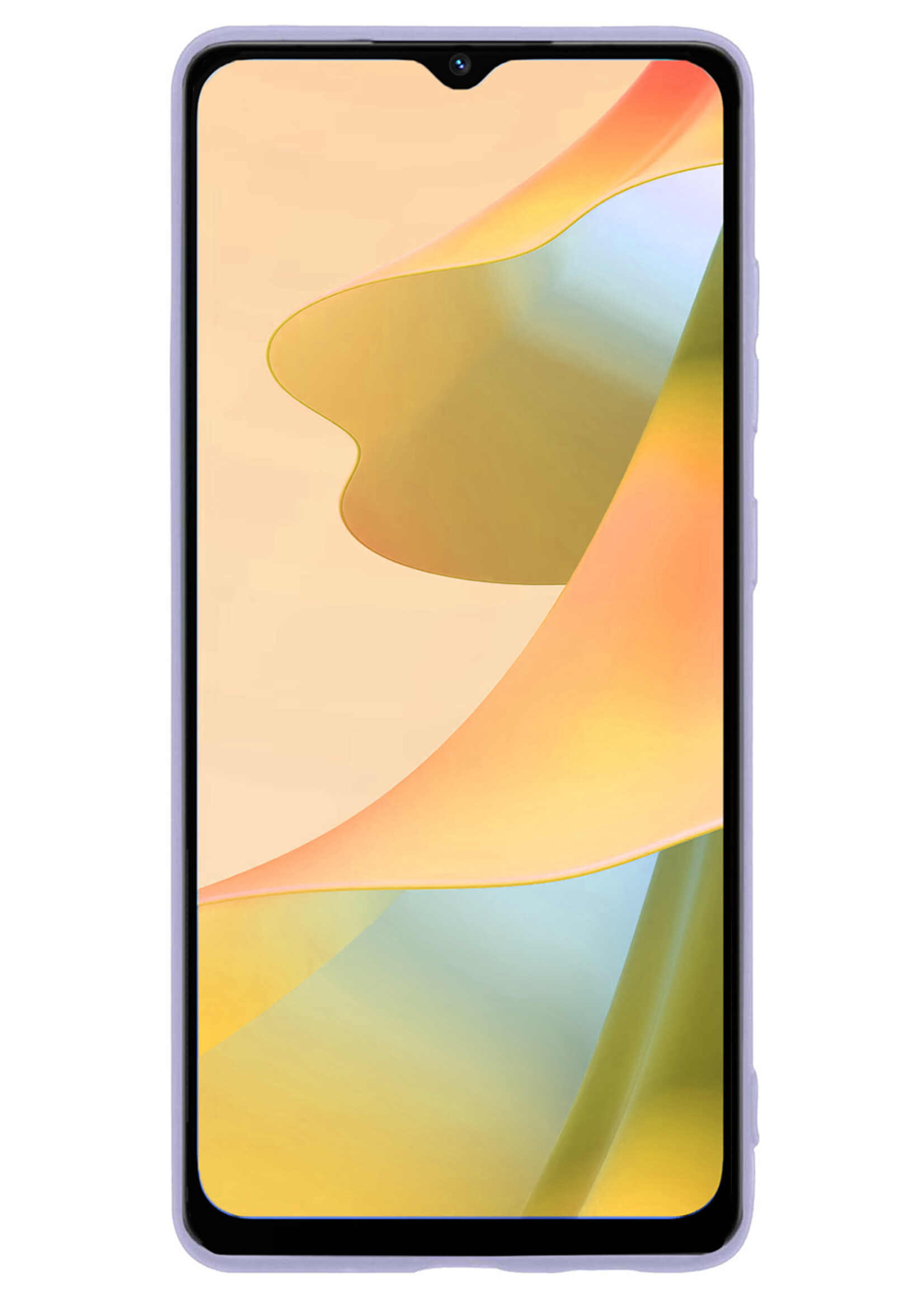 LUQ Hoesje Geschikt voor OPPO A16s Hoesje Siliconen Case - Hoes Geschikt voor OPPO A16s Hoes Siliconen - Lila - 2 Stuks