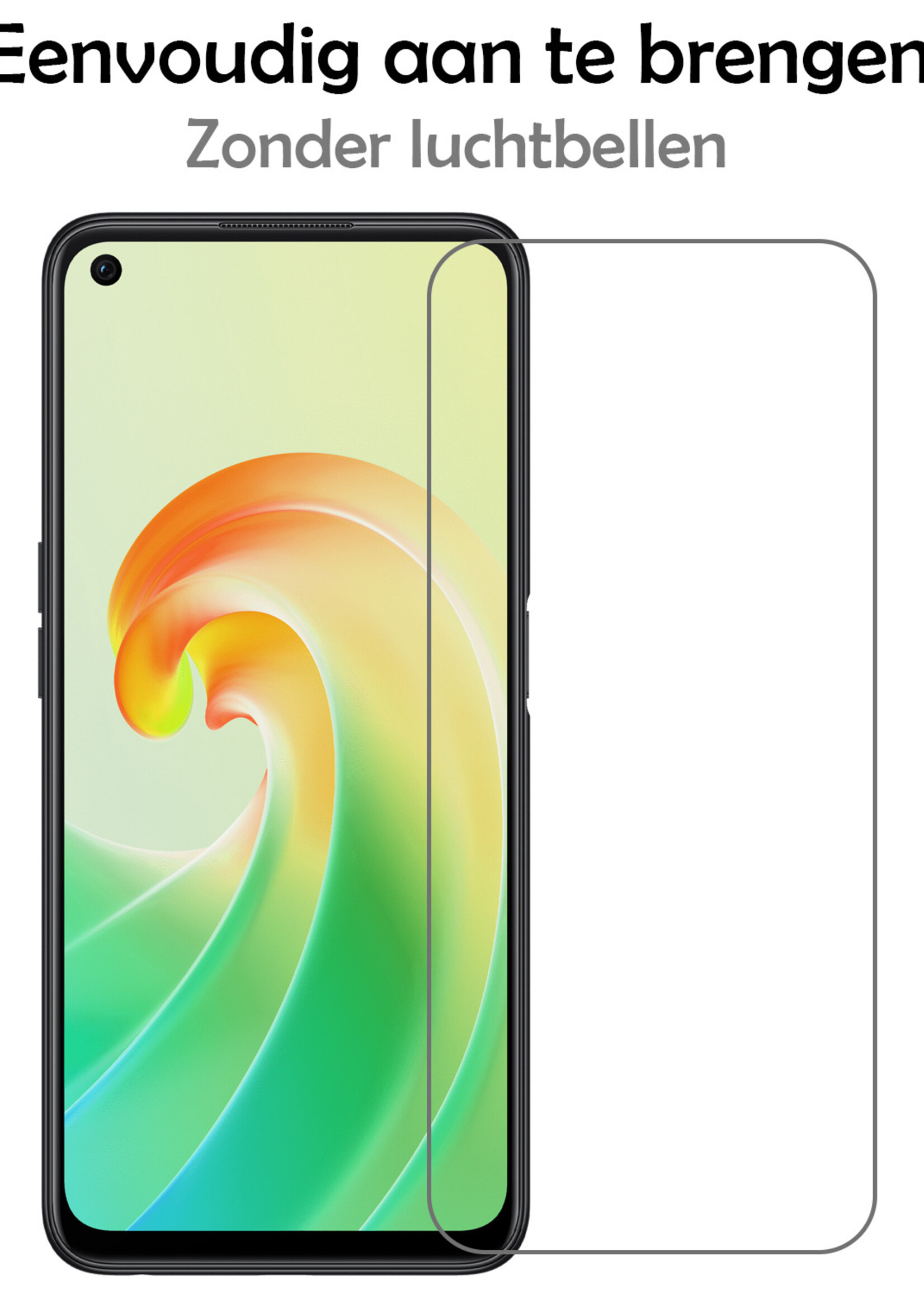 LUQ Screenprotector Geschikt voor OPPO A76 Screenprotector Beschermglas Gehard Glas - Screenprotector Geschikt voor OPPO A76 Screenprotector Glas - 2 Stuks