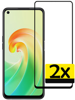 LUQ LUQ OPPO A96 Screenprotector Glas Full Cover - 2 PACK