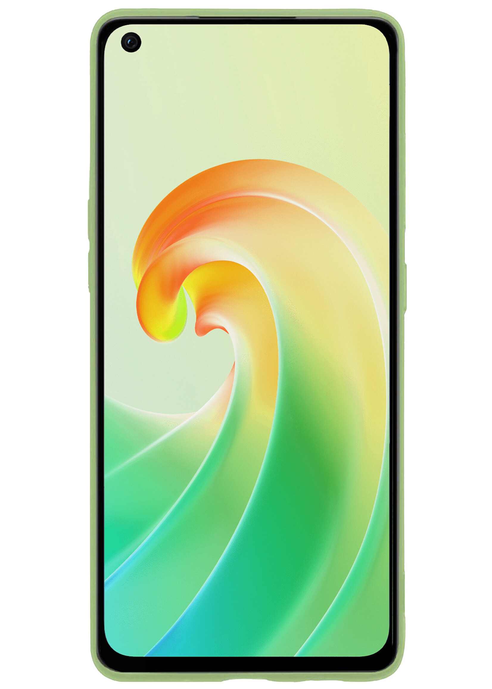 LUQ Hoesje Geschikt voor OPPO A96 Hoesje Siliconen Case - Hoes Geschikt voor OPPO A96 Hoes Siliconen - Groen