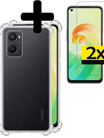LUQ LUQ OPPO A96 Hoesje Shockproof Met 2x Screenprotector