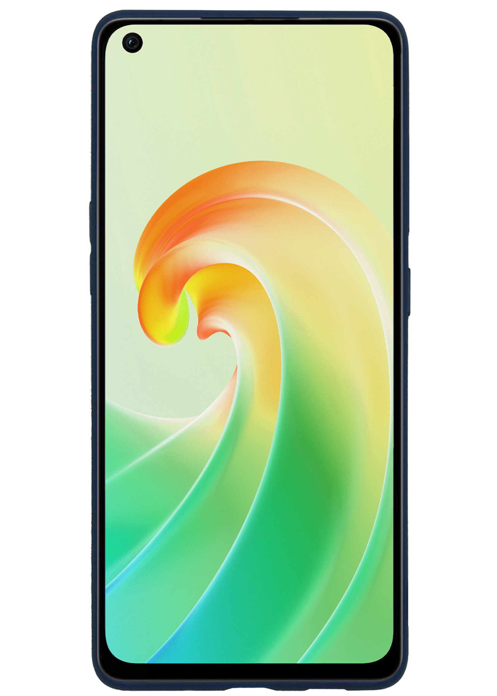 LUQ Hoesje Geschikt voor OPPO A96 Hoesje Siliconen Case Met 2x Screenprotector - Hoes Geschikt voor OPPO A96 Hoes Siliconen - Donkerblauw