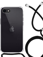 LUQ LUQ iPhone 8 Hoesje Transparant Shockproof Met Zwart Koord