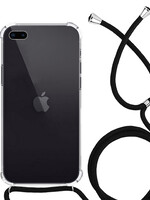 LUQ LUQ iPhone 7 Plus Hoesje Transparant Shockproof Met Zwart Koord
