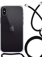 LUQ LUQ iPhone X Hoesje Transparant Shockproof Met Zwart Koord