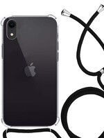 LUQ LUQ iPhone XR Hoesje Transparant Shockproof Met Zwart Koord