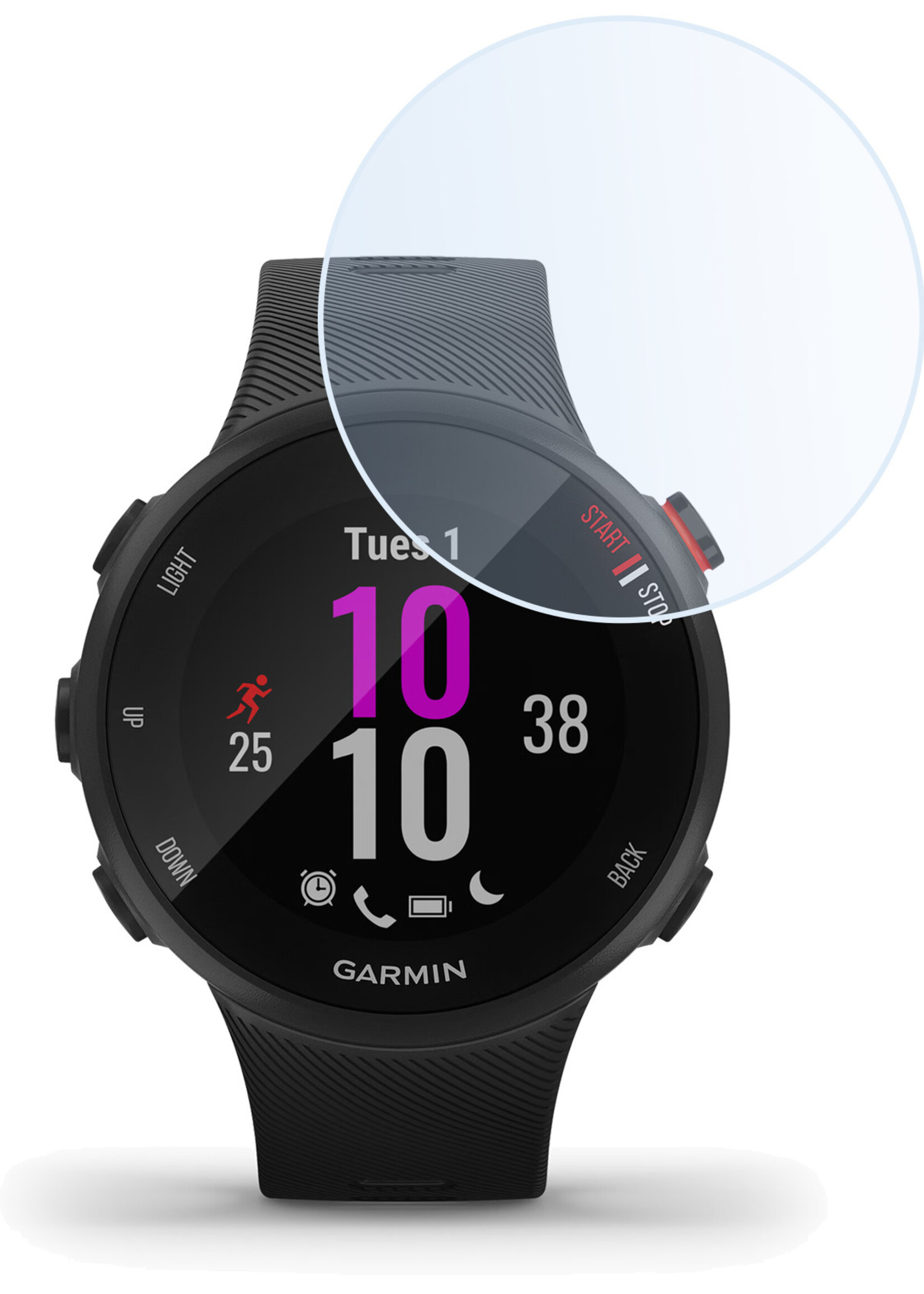 LUQ Screenprotector Geschikt voor Garmin Forerunner 45S Screenprotector Bescherm Glas Screen Protector - Screenprotector Geschikt voor Garmin Forerunner 45S Gehard Glas