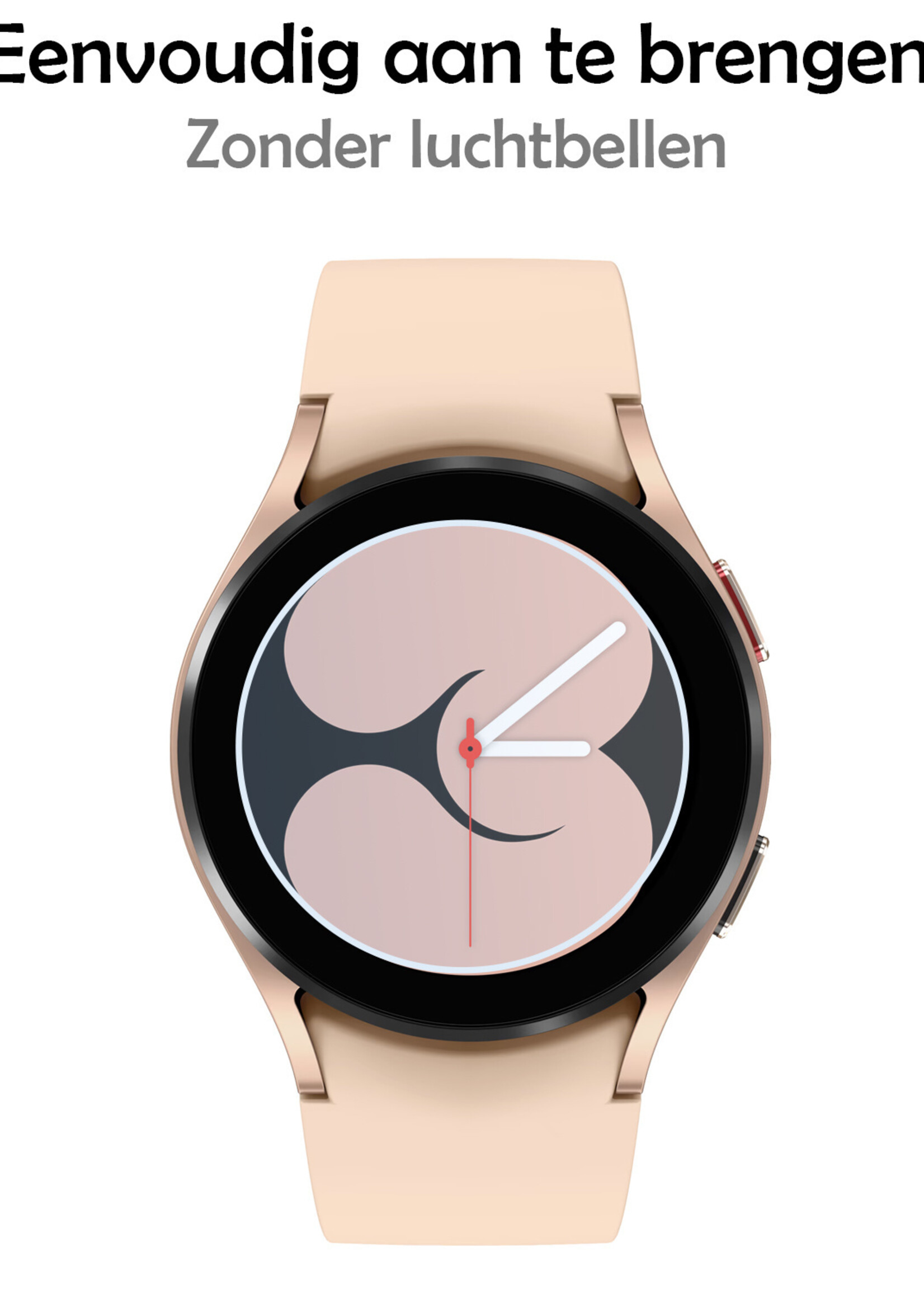 LUQ Screenprotector Geschikt voor Samsung Galaxy Watch 4 40mm Screenprotector Bescherm Glas Screen Protector - Screenprotector Geschikt voor Samsung Galaxy Watch 4 40mm Gehard Glas - 2 Stuks