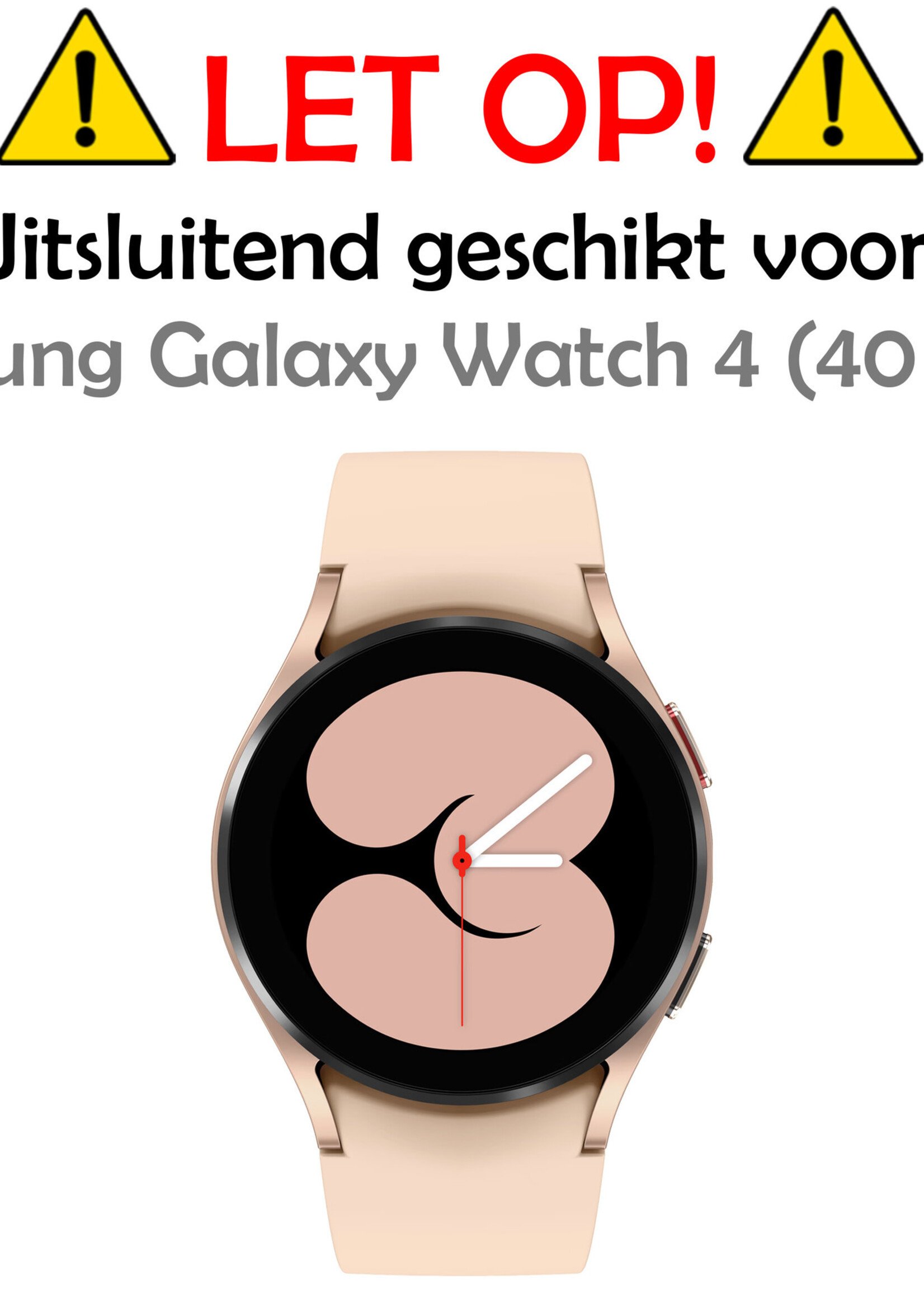 LUQ Screenprotector Geschikt voor Samsung Galaxy Watch 4 40mm Screenprotector Bescherm Glas Screen Protector - Screenprotector Geschikt voor Samsung Galaxy Watch 4 40mm Gehard Glas - 3 Stuks