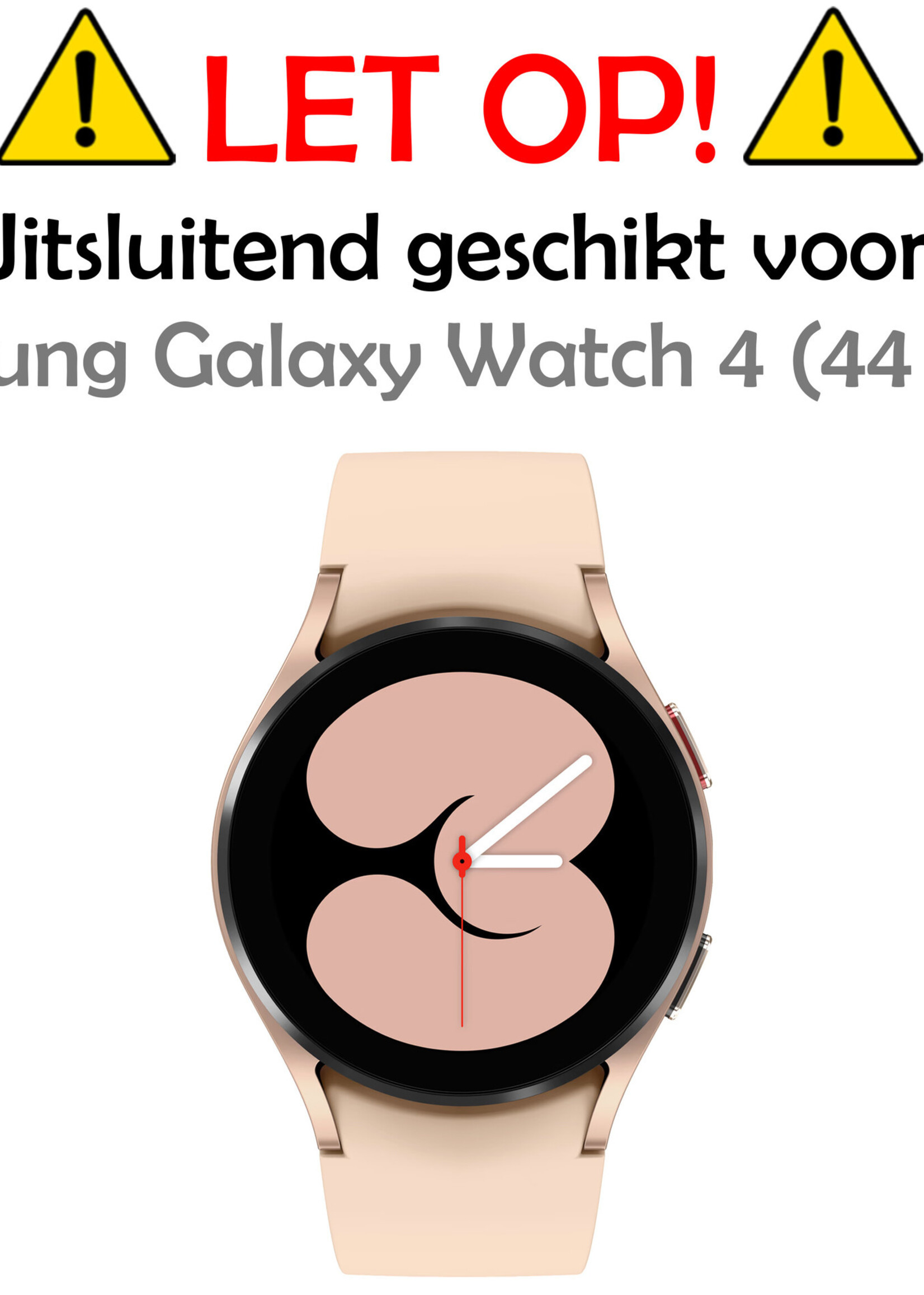 LUQ Screenprotector Geschikt voor Samsung Galaxy Watch 4 44 mm Screenprotector Bescherm Glas Screen Protector - Screenprotector Geschikt voor Samsung Watch 4 (44 mm) Gehard Glas - 2 Stuks