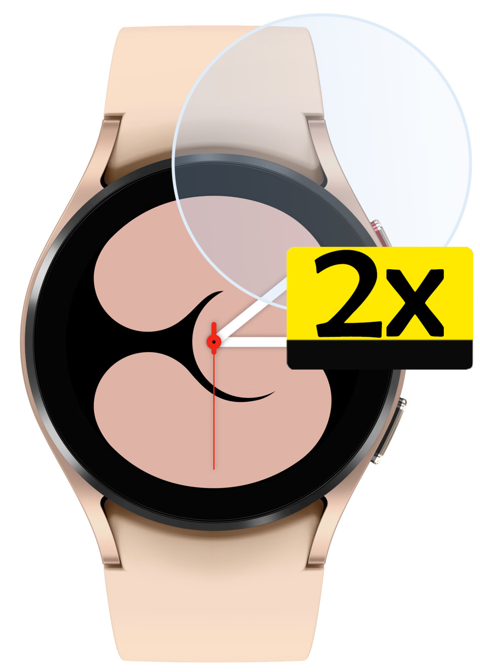 LUQ Screenprotector Geschikt voor Samsung Galaxy Watch 4 40mm Screenprotector Bescherm Glas Screen Protector - Screenprotector Geschikt voor Samsung Galaxy Watch 4 40mm Gehard Glas - 2 Stuks