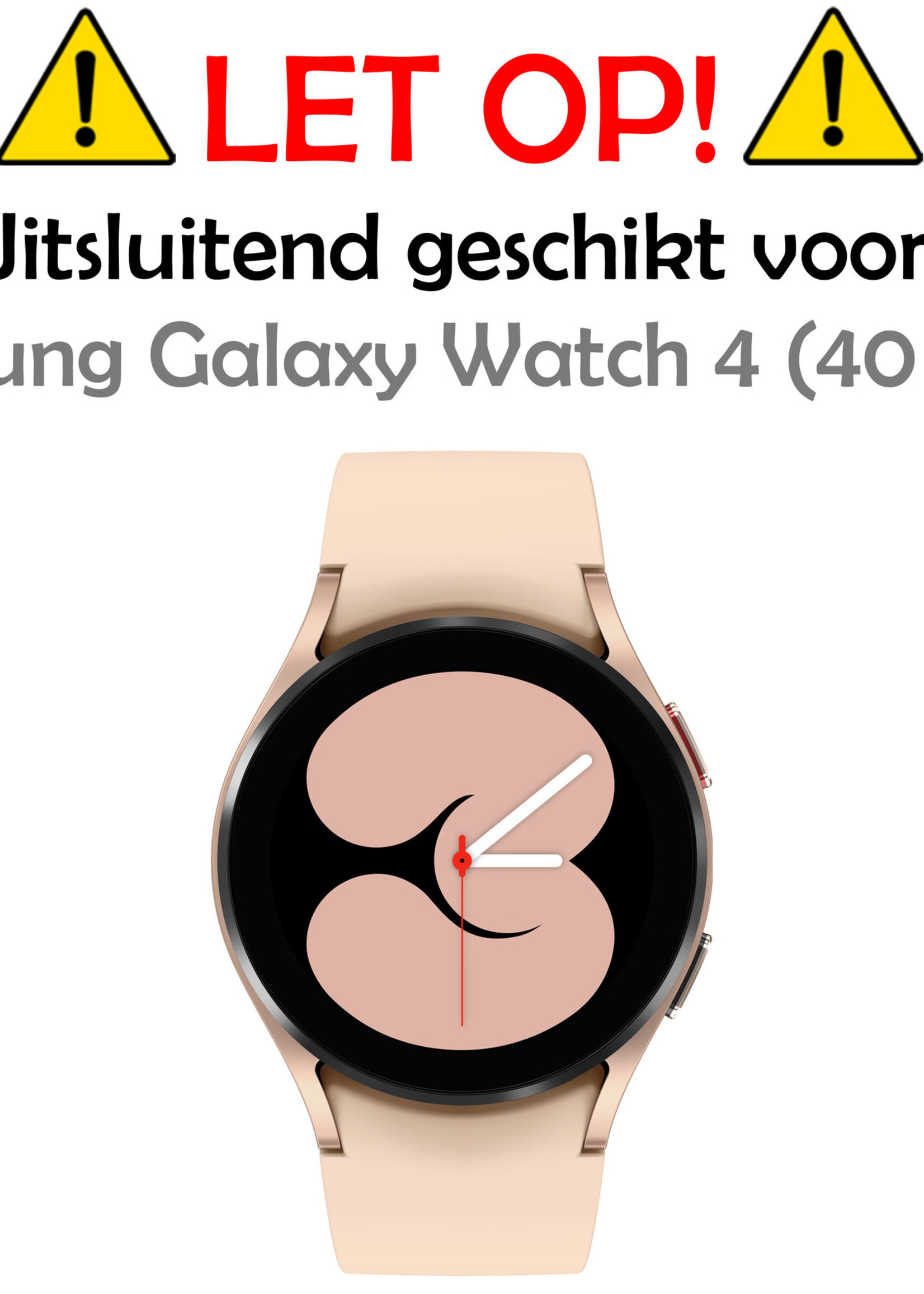 LUQ Screenprotector Geschikt voor Samsung Galaxy Watch 4 40mm Screenprotector Bescherm Glas Screen Protector - Screenprotector Geschikt voor Samsung Galaxy Watch 4 40mm Gehard Glas - 2 Stuks