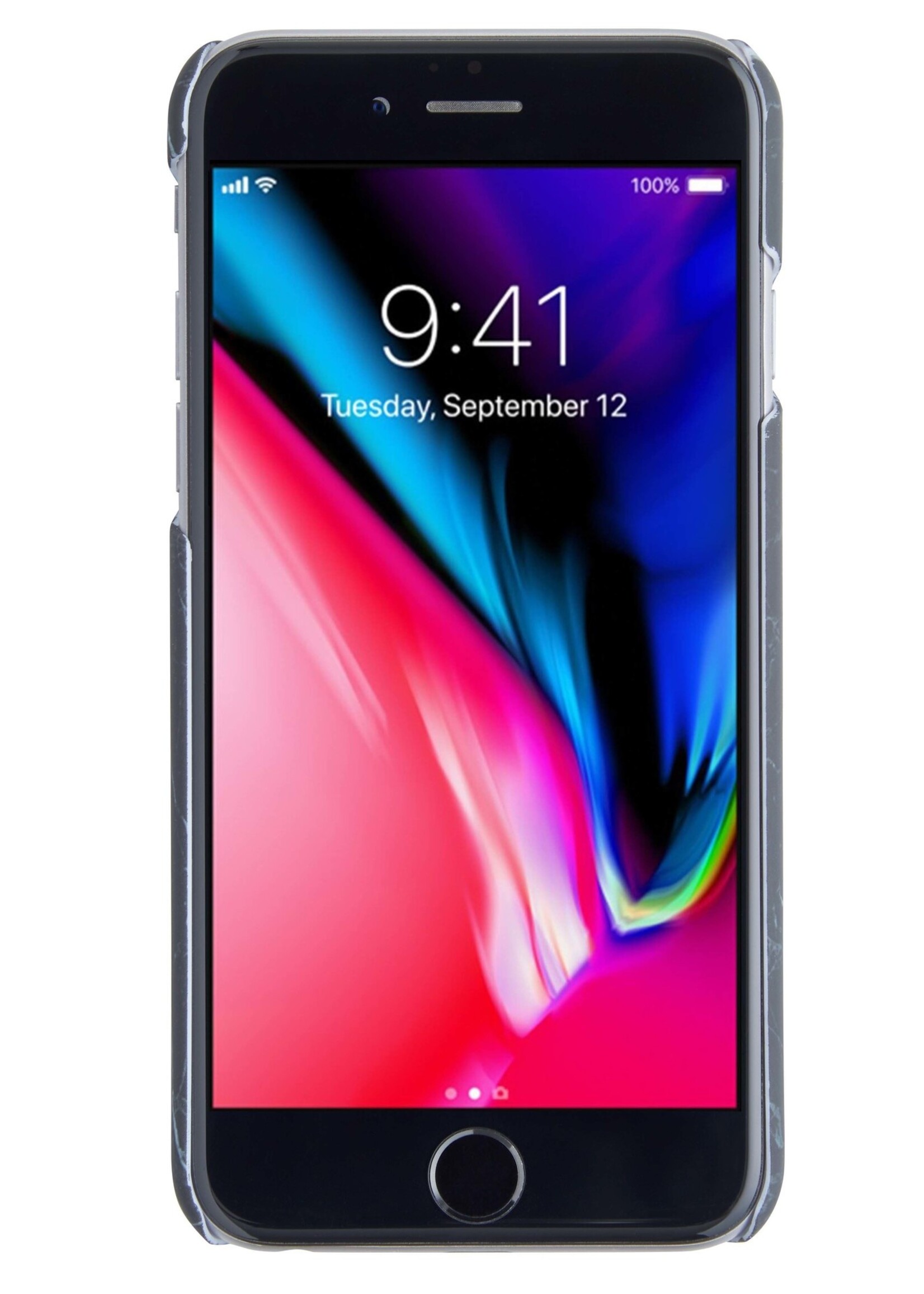 LUQ Hoesje Geschikt voor iPhone SE 2022 Hoesje Marmer Case Hard Cover - Hoes Geschikt voor iPhone SE (2022) Case Marmer Hoesje Backcover - Zwart - 2 Stuks