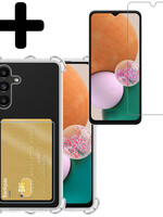 LUQ LUQ Samsung Galaxy A13 4G Hoesje Pashouder Met Screenprotector