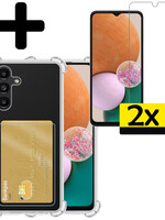 LUQ LUQ Samsung Galaxy A13 4G Hoesje Pashouder Met 2x Screenprotector